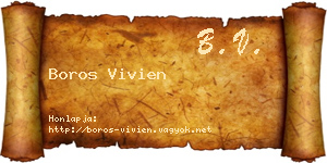 Boros Vivien névjegykártya