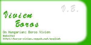 vivien boros business card